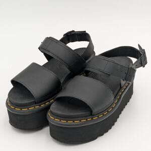 Dr.Martens Women's Blaire Quad Platform Gladiator Sandals black size US6 EU37